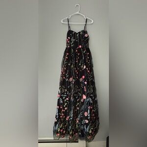 City Studio Pink and Blue Strapless A-line Prom Dress